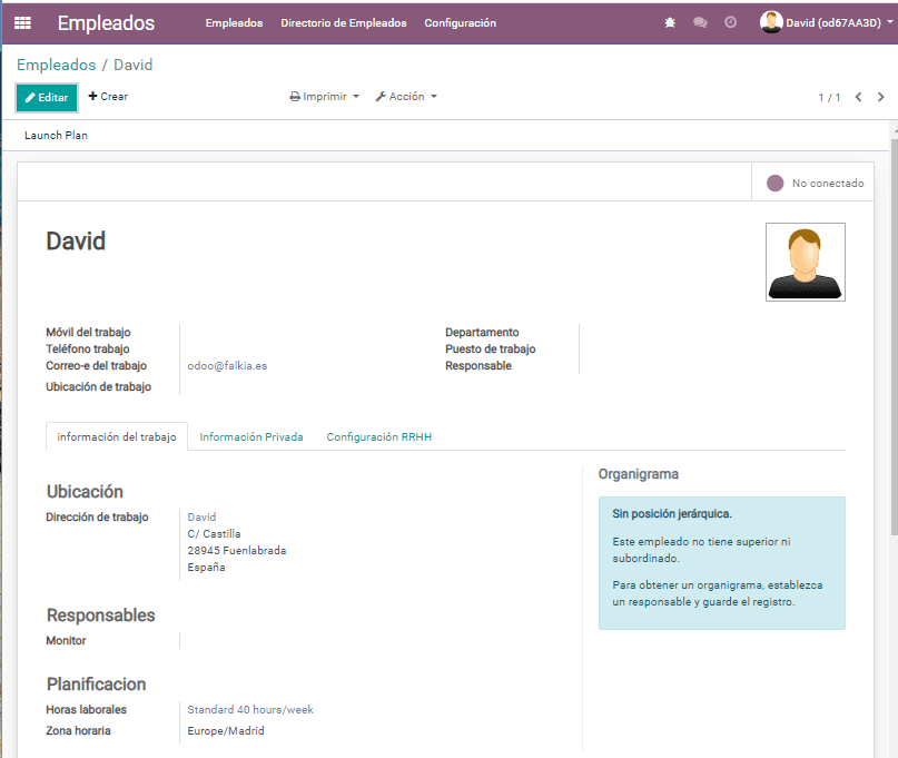 Odoo • Imagen y texto